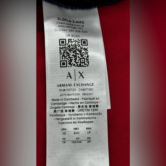 Armani Exchange Trouser Navy Black White Sweatpant 3LZPLA ZJ4XZ 85BM - Picture 6 of 6